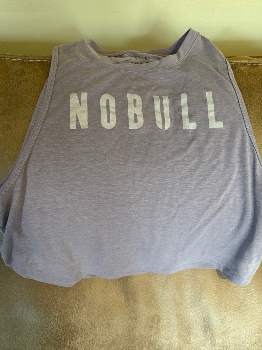 NOBULL Lavender Crop Tank with White Logo